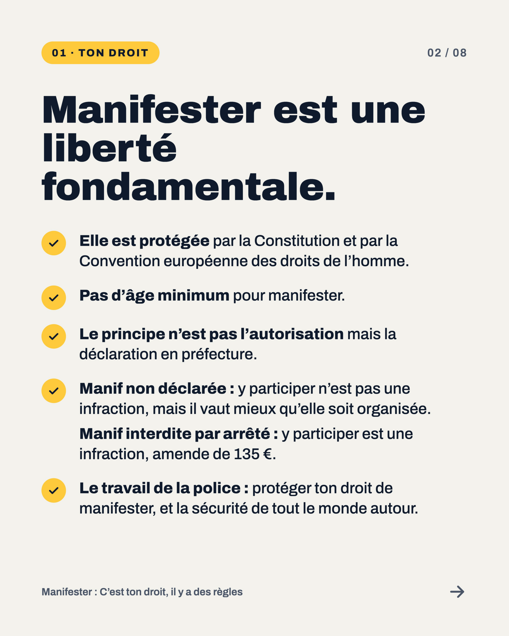 Manifester est une liberté fondamentale
